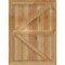 Ekena Millwork Framed Board-n-Batten Shutters w/Z-Bar, Rough Sawn Western Red Cedar, 21 1/2W x 59H, PR RBF06Z21X059RWR - alternate 3